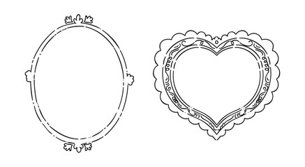 Set ornamental decorative frames Vintage