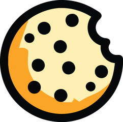 Minimalist cookie logo design vector art