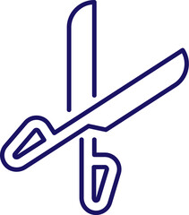 Obraz premium Scissors Minimalistic Icon Pictogram for Web and Graphic Design, Apps, Banners, Social Network and Cards