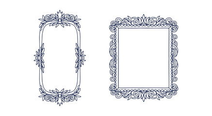Set ornamental decorative frames Vintage