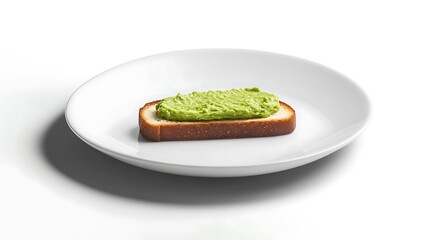 Avocado Toast on a White Plate