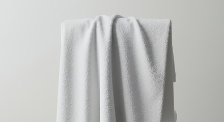 White fabric drape against white background
