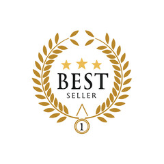 Best seller badge icon logo design template. vector Illustration