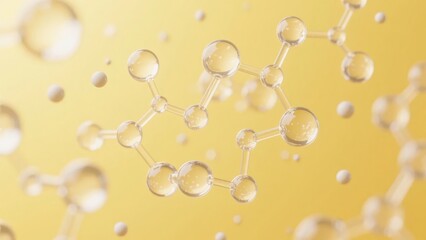 Molecular Structure on a Yellow Background
