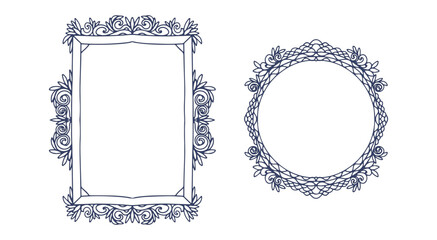 Set ornamental decorative frames Vintage