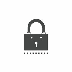 Black and white padlock vector illustration icon. Illustration for business. Vector template.