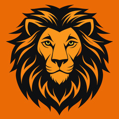 Obraz premium lion head vector illustration