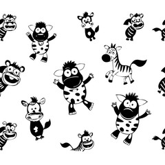 set of cartoon animals
