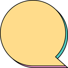 Retro Memphis Speech Bubble