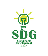 Sustainable Development Goals sign on white background	