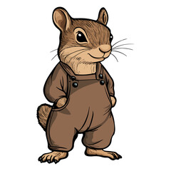 Obraz premium squirrel, animal, vector, transparent background, cute, mammal, nature, fluffy, rodent, outdoors, park, isolated, small