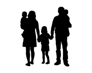 Family Silhouette Vector Illustration

