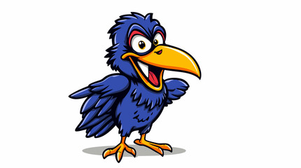 Obraz premium Grim & Playful Cartoon Crows – Mascot and Character Icon Collection