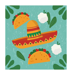 Colorful Cinco de Mayo Square Card Collection - 8 Festive Mexican Vector Designs -08