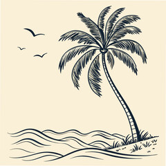 Naklejka premium Coconut Serenity