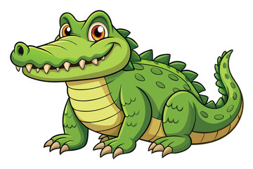 Friendly Cartoon Crocodile Illustration for Kids