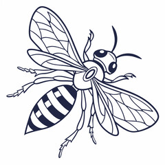 bee on white background