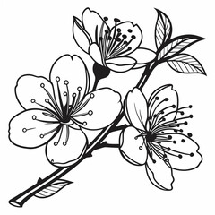 black and white flowers