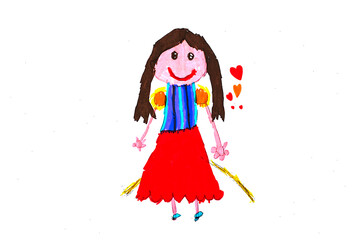 the flamenco dancer with a beautiful bright red skirt