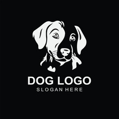 Cute Dog Head Logo, Friendly Pet Portrait, Happy Canine Symbol, Playful Puppy Icon, Lovable Dog Face