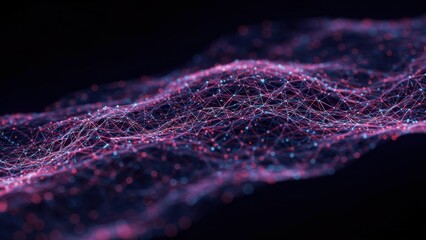 Complex abstract network connection on black