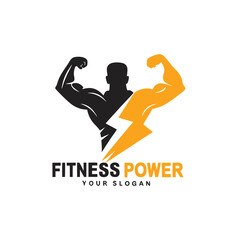 Fitness Gym logo design template, design for gym and fitness club, vector illustration
