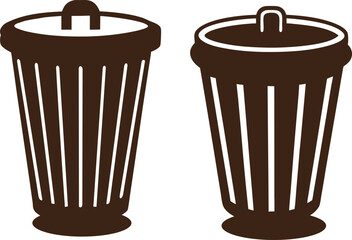 Trash bin icon. Trash bin isolated on transparent background