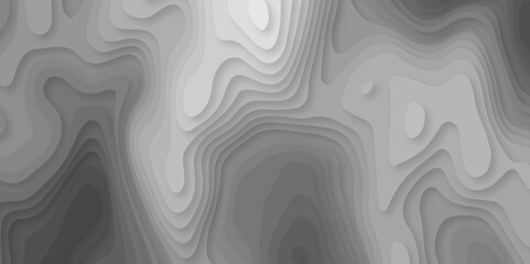 Obraz premium Abstract paper cut background with lines. Background of the topographic map. Gray wave paper curved reliefs abstract background. Realistic papercut decoration textured with wavy layers.