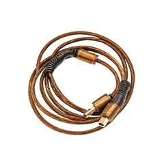 Coiled Copper Audio Cable with Gold-Plated Connectors