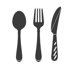 Cutlery icon. Spoon, forks, knife. restaurant business concept, vector 