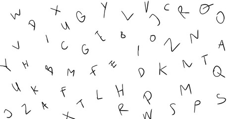 hand drawn alphabet