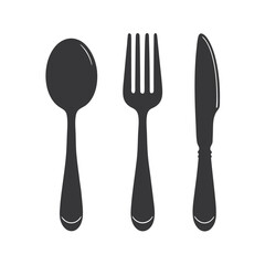 Cutlery icon. Spoon, forks, knife. restaurant business concept, vector 