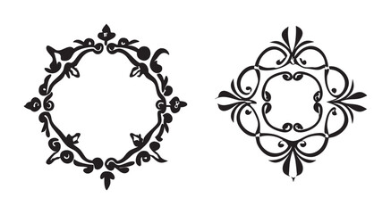 Set ornamental decorative frames Vintage