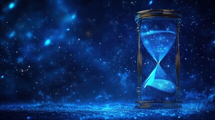 Eternal time passage cosmic space digital art mystical atmosphere close-up view