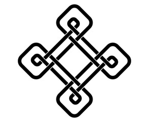 celtic knot trinity endless love on white background for tattoo symbol religion icon logo. vector illustration