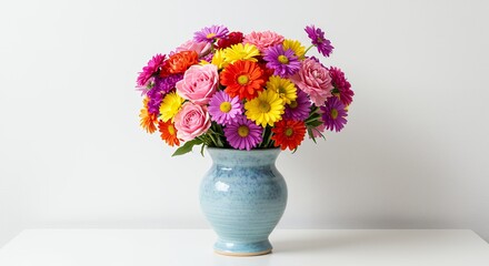 Obraz premium Colorful flower bouquet in vase