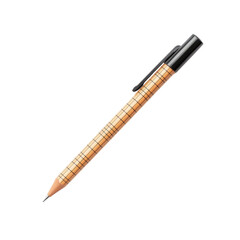 Naklejka premium Elegant Grid Pattern Mechanical Pencil with Black Clip - Close-up Studio Shot