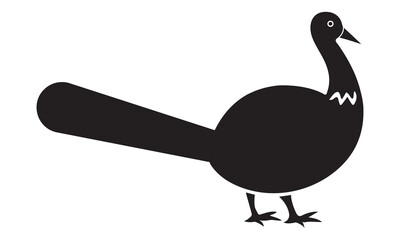  Peacock Silhouette bird vector illustration