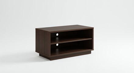 Dark brown wooden entertainment center