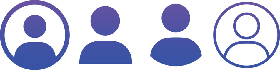 Minimal profile icon symbol_ profile avatar_account icon vector