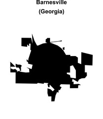 Barnesville (Georgia) blank outline map
