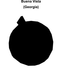 Buena Vista (Georgia) blank outline map
