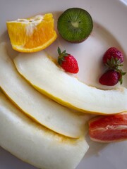 plate with fruit
