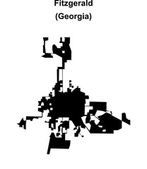 Fitzgerald (Georgia) blank outline map