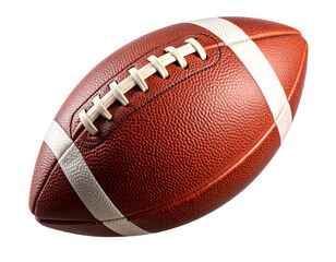 Spinning American football mid-air with motion blur dynamic sports action transparent PNG