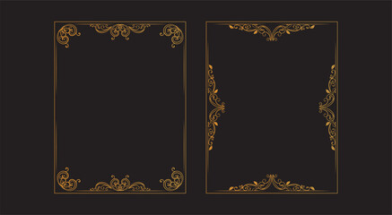 Set ornamental decorative frames Vintage