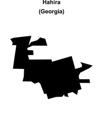 Hahira (Georgia) blank outline map