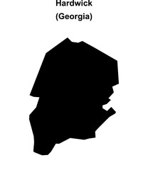 Hardwick (Georgia) blank outline map