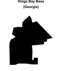 Kings Bay Base (Georgia) blank outline map