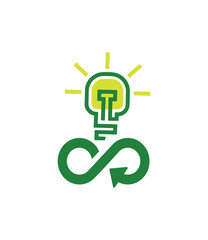 circular economy icons on white background	